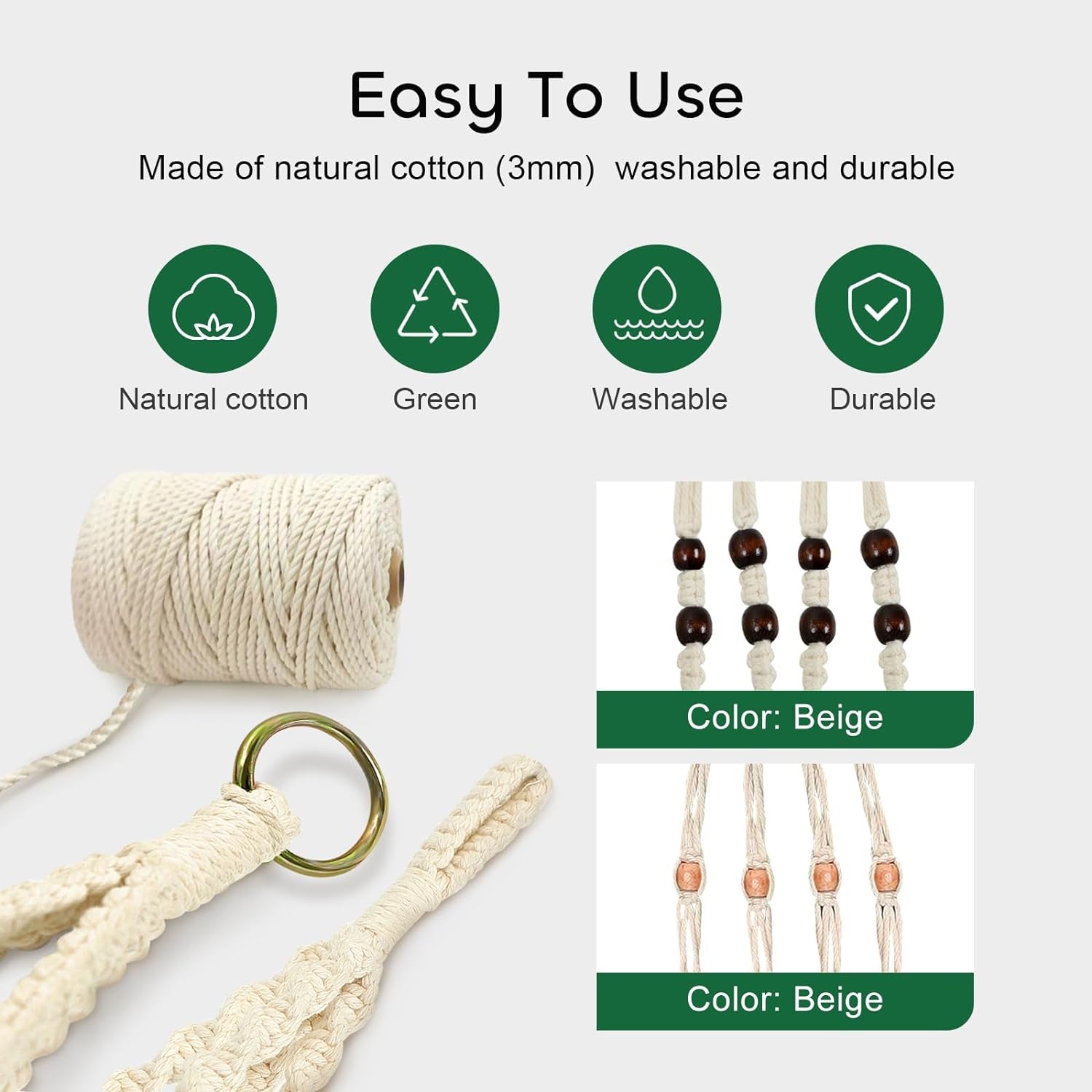 5 Packs Macrame Plant Hangers with 5 Hooks, Different Tiers Handmade Cotton Rope Hanging Planters Set Flower Pots Holder Stand for Indoor Outdoor Boho Home Decor