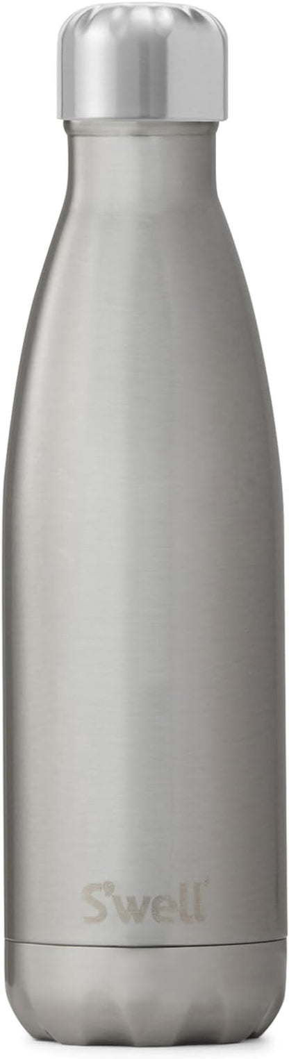 Stainless Steel Water Bottle - 17 Fl Oz - Silver Lining - Triple-Layered Vacuum-Insulated Containers Keeps Drinks Cold for 36 Hours and Hot for 18 - Bpa-Free - Perfect for the Go