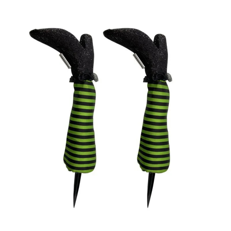 Upside Down Witch Legs 2pc Halloween Lawn Ornament