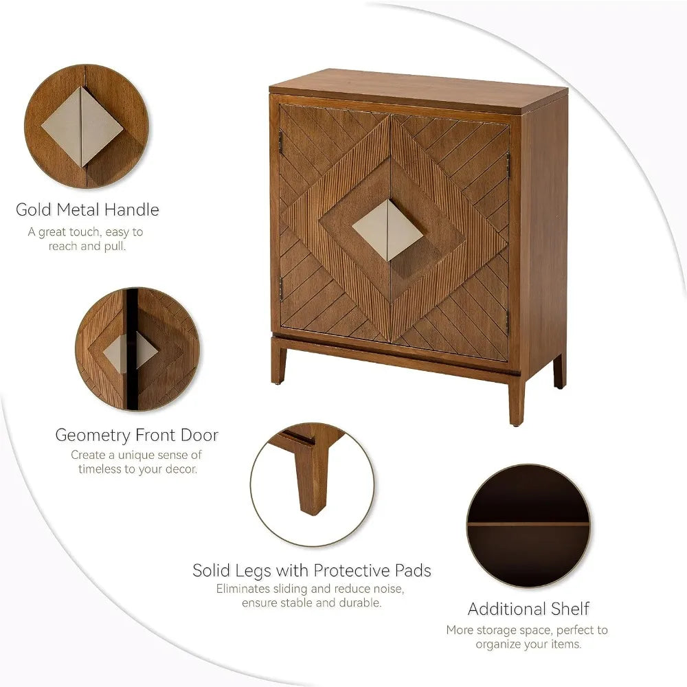 2-Door Farmhouse Storage Accent Cabinet