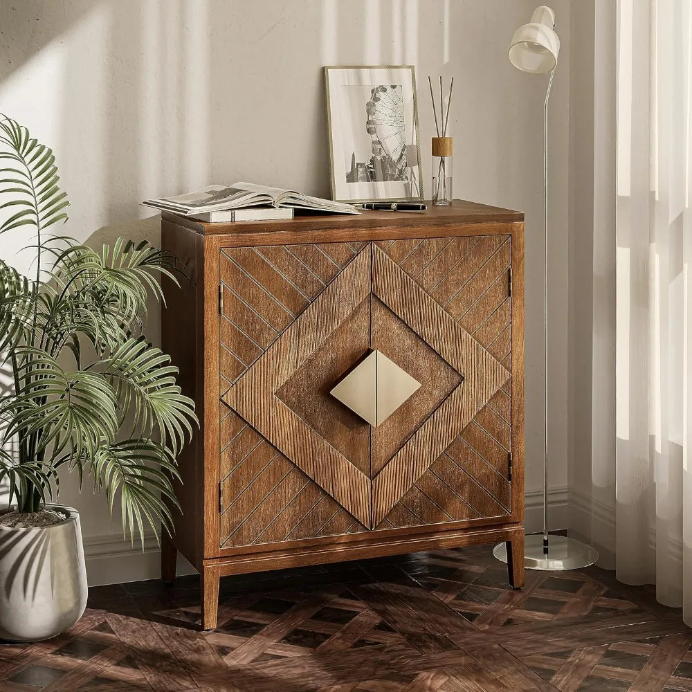 2-Door Farmhouse Storage Accent Cabinet