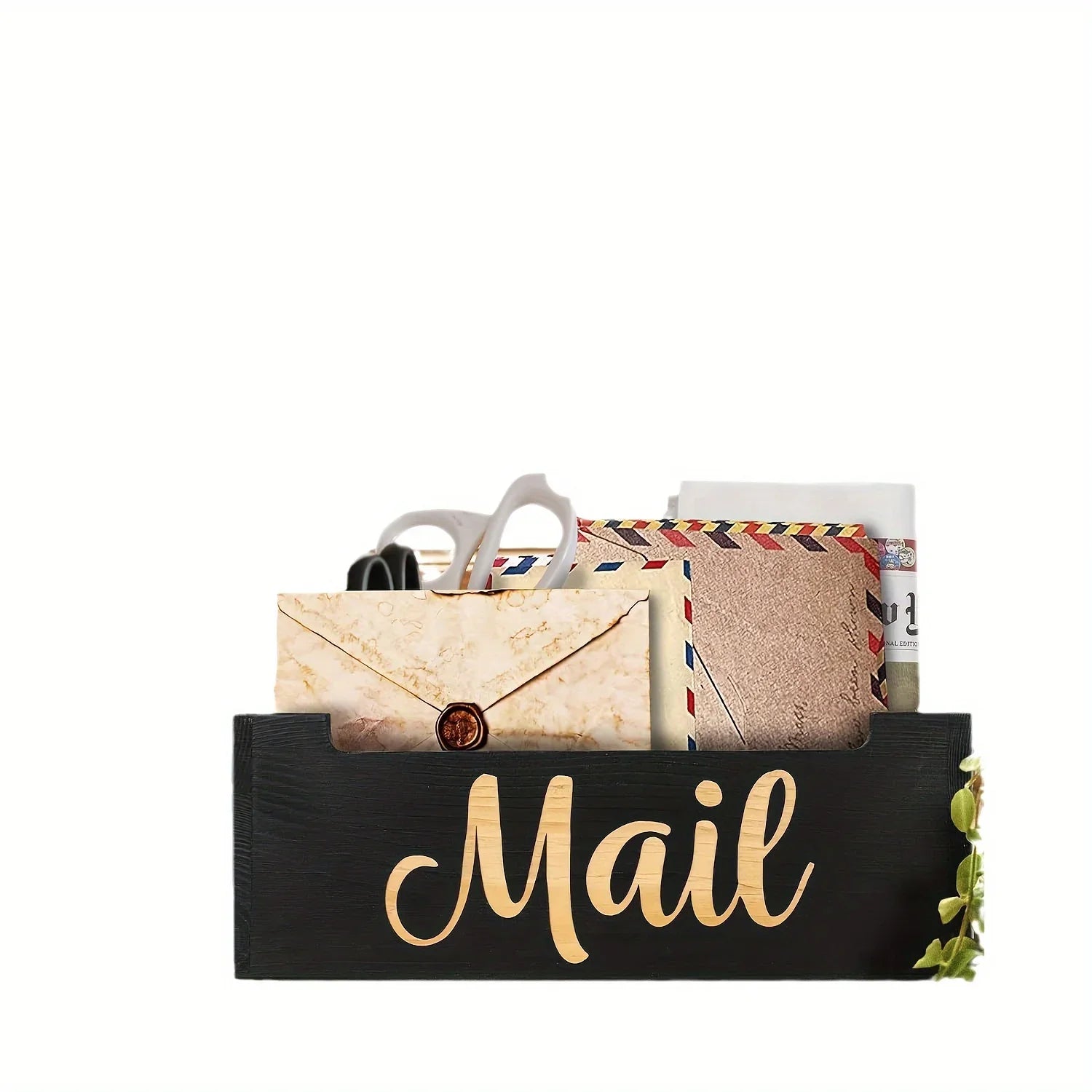 Wooden Wall Mount/Desktop Storage Box - Mail