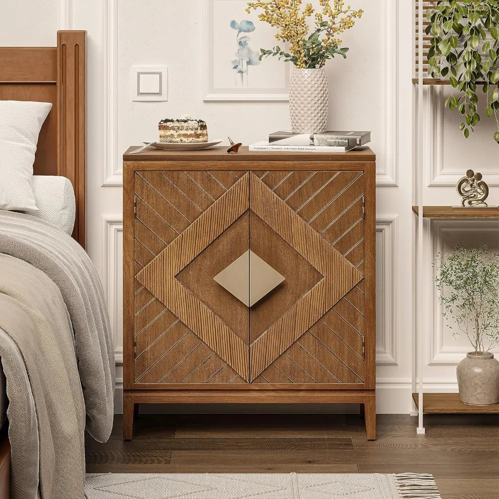 2-Door Farmhouse Storage Accent Cabinet