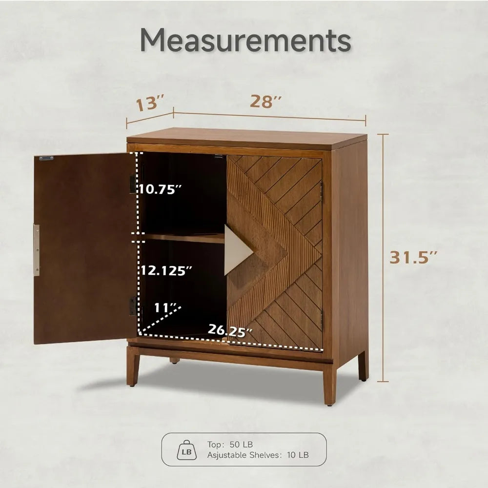 2-Door Farmhouse Storage Accent Cabinet