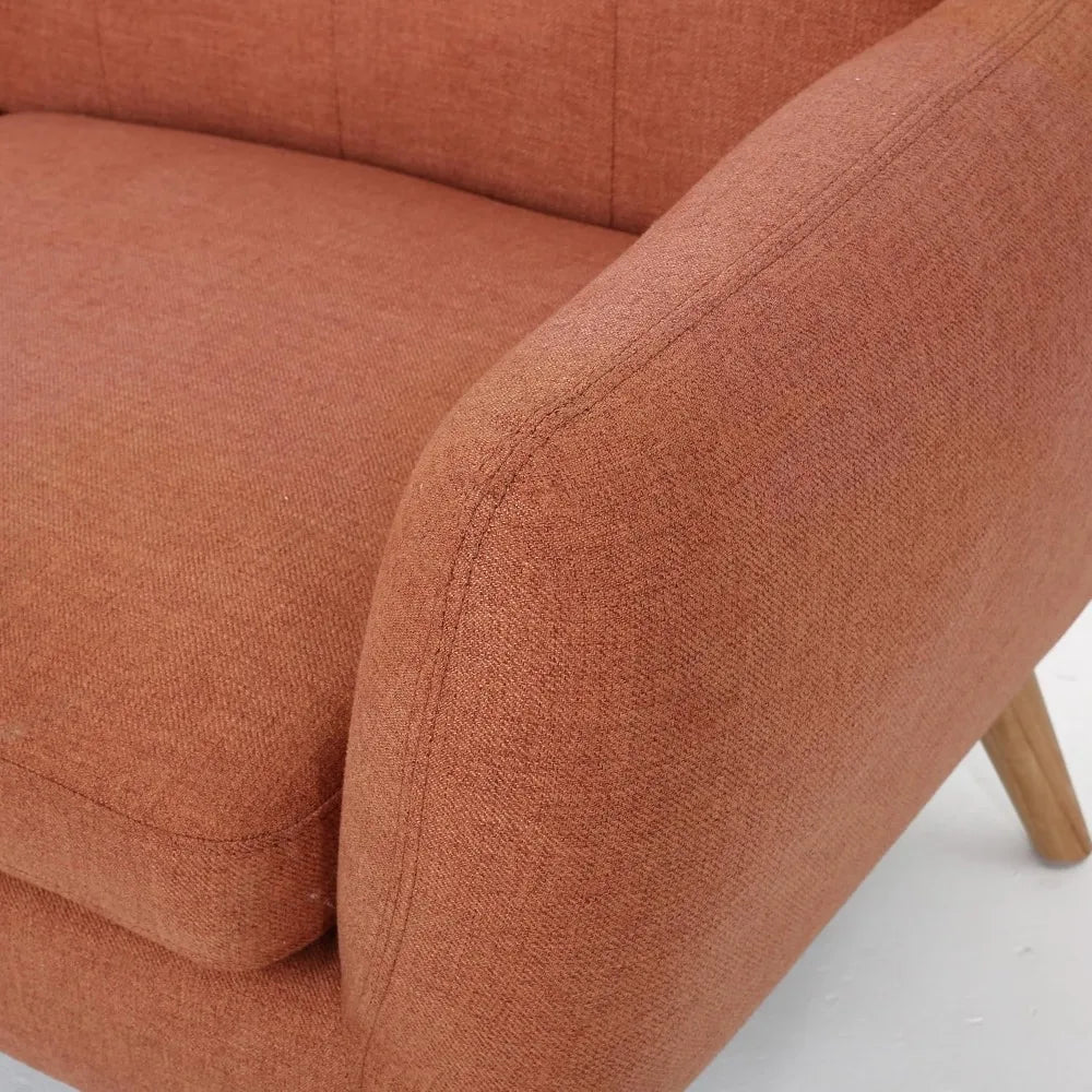 Josephine Mid-Century Modern Petite Fabric Sofa
