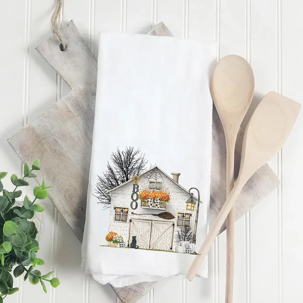 Halloween Barn Bath Hand Towel