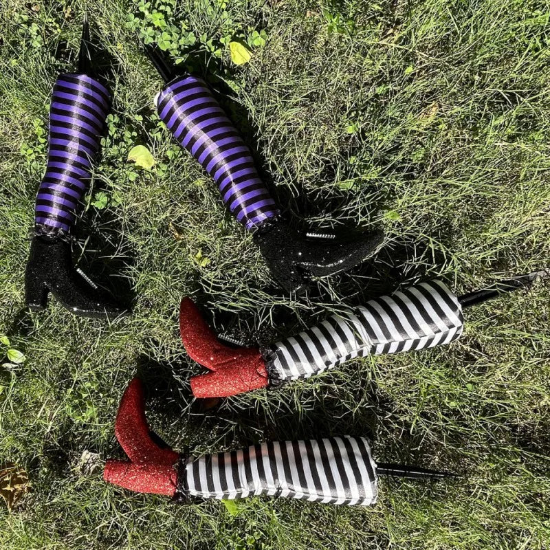 Upside Down Witch Legs 2pc Halloween Lawn Ornament