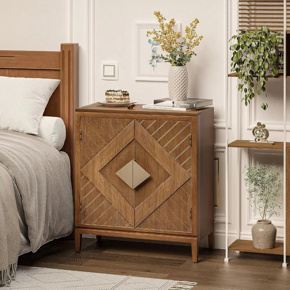 2-Door Farmhouse Storage Accent Cabinet