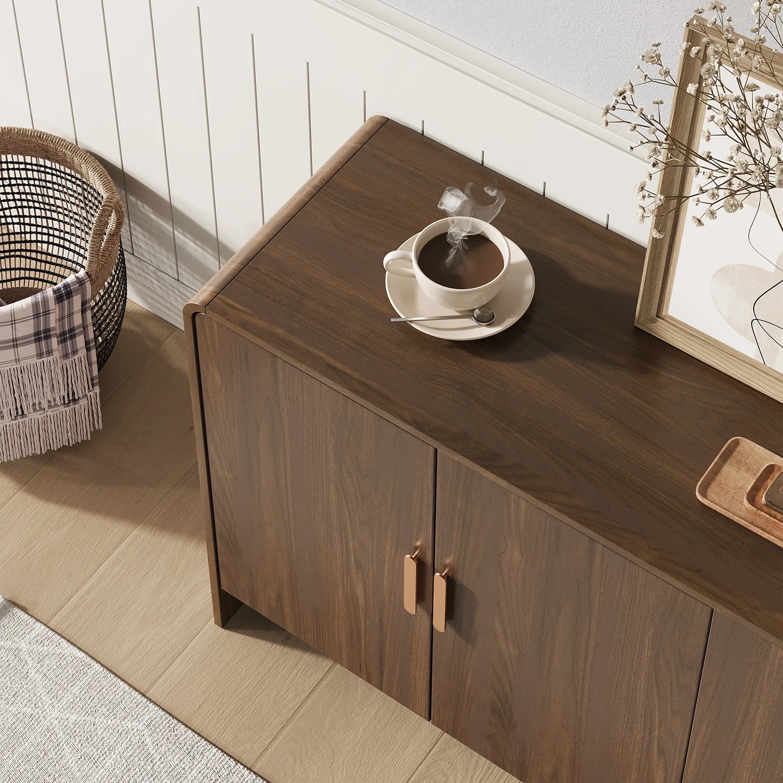 60" Farmhouse 4 Door Sideboard