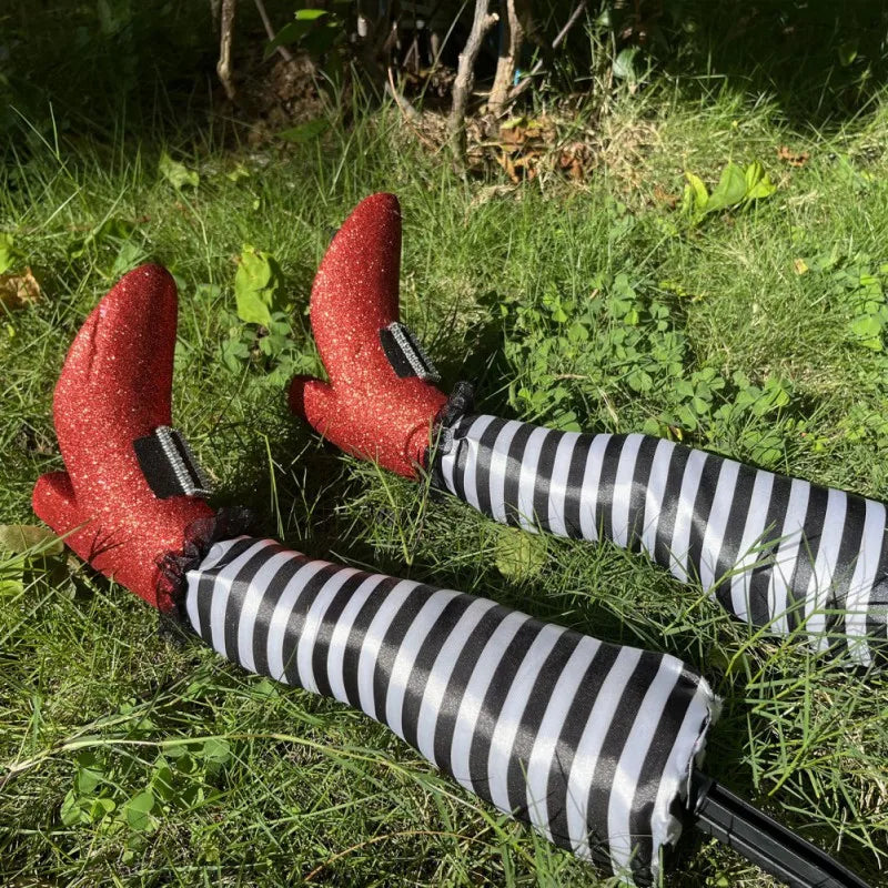 Upside Down Witch Legs 2pc Halloween Lawn Ornament