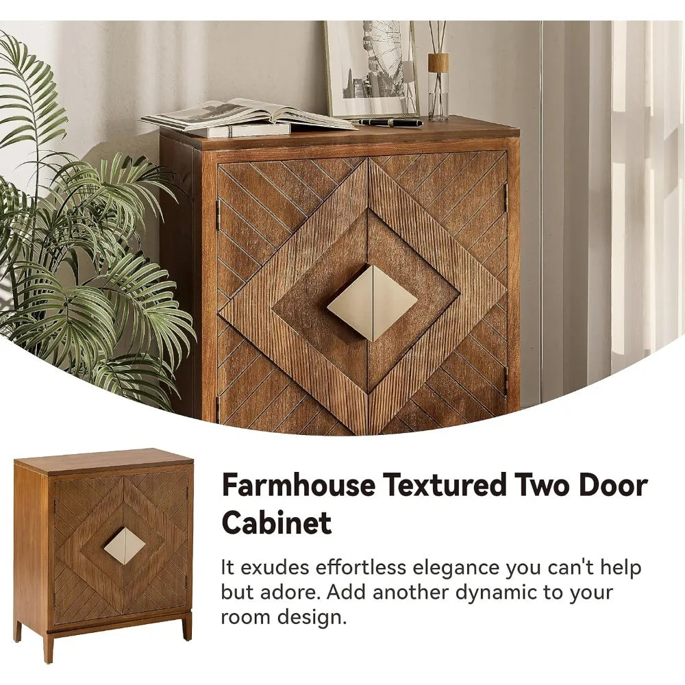 2-Door Farmhouse Storage Accent Cabinet
