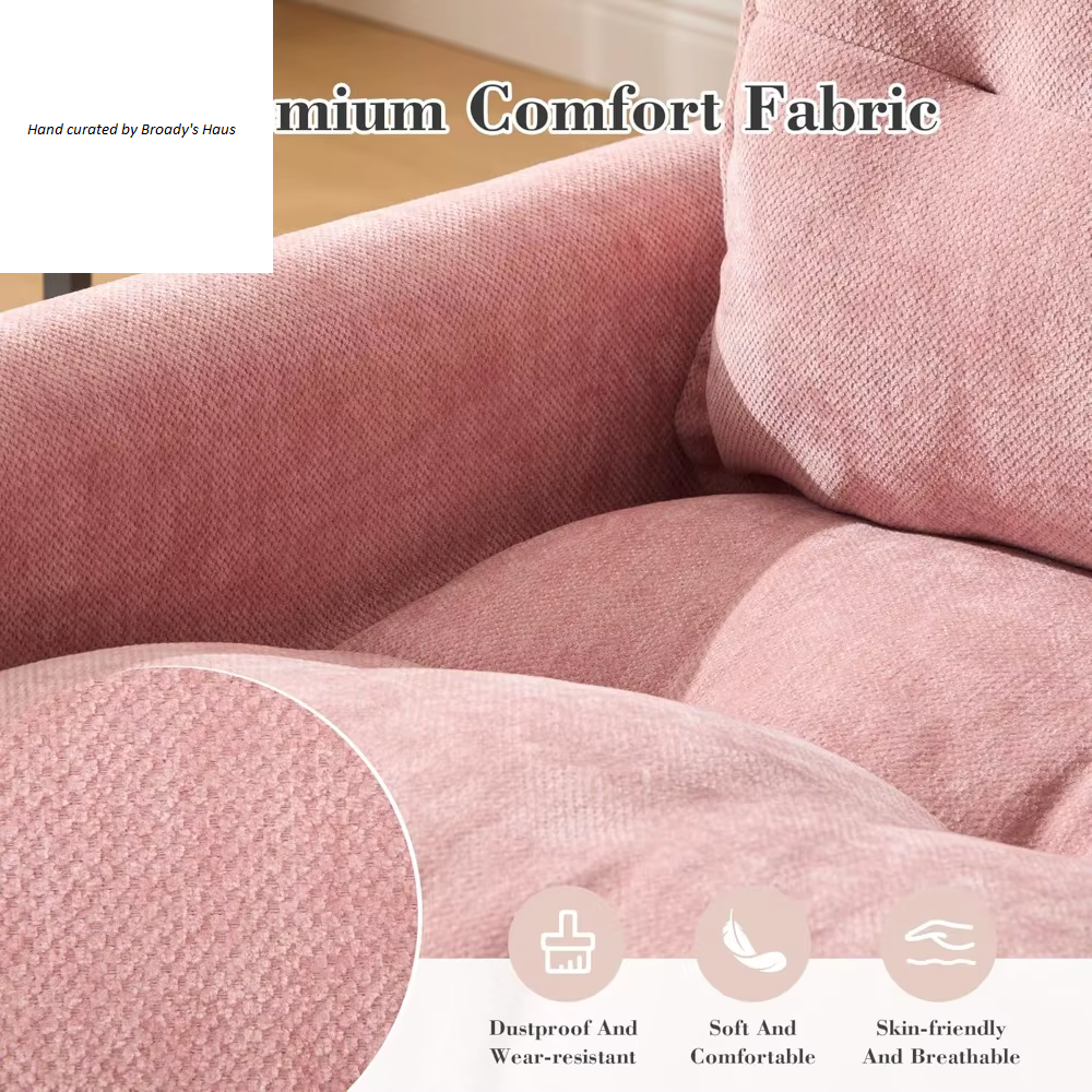 Contemporary Chenille Swivel Chair