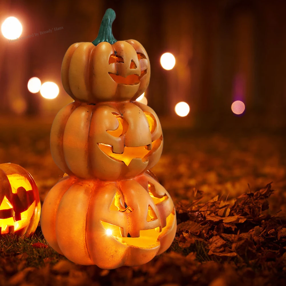 Halloween Light up Stacked Pumpkins 