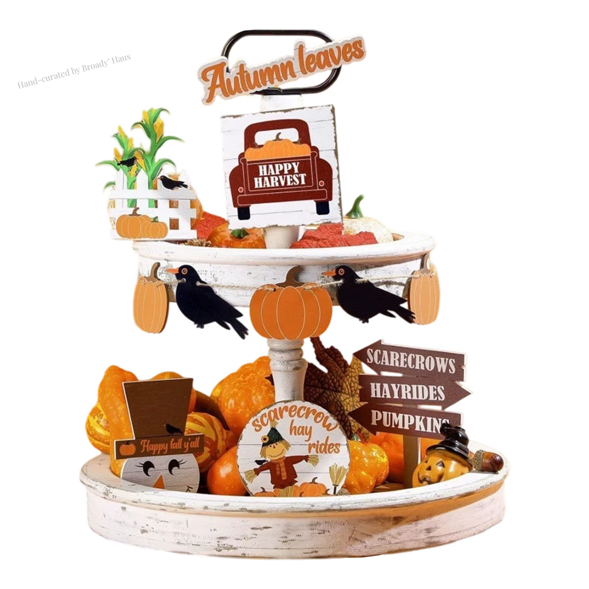 10-Piece Fall Harvest Tiered Tray Decor Set