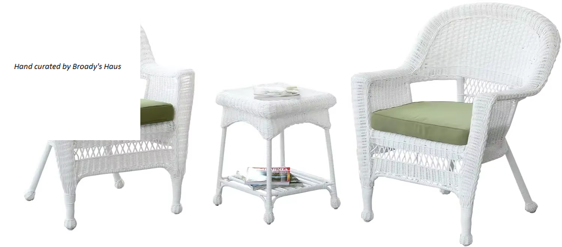 3 Piece Wicker Seating Set 