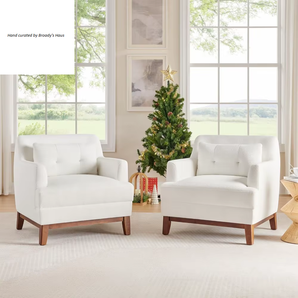 Modern Boucle Terry Upholstered Accent Chair 