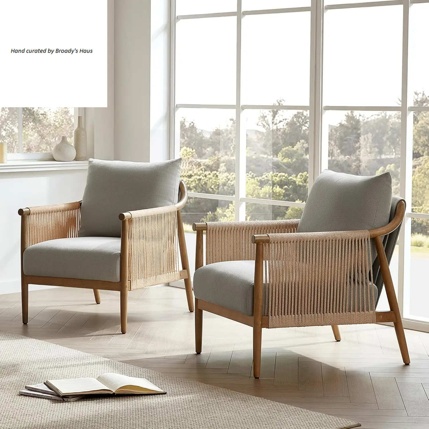 Modern Braid Armchair - Set of 2